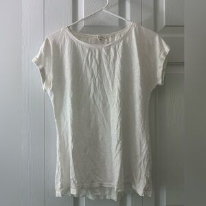 Fat Face White Women's linen style  T-shirt US sz 6